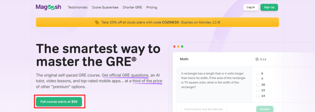 Click on full course start at $99