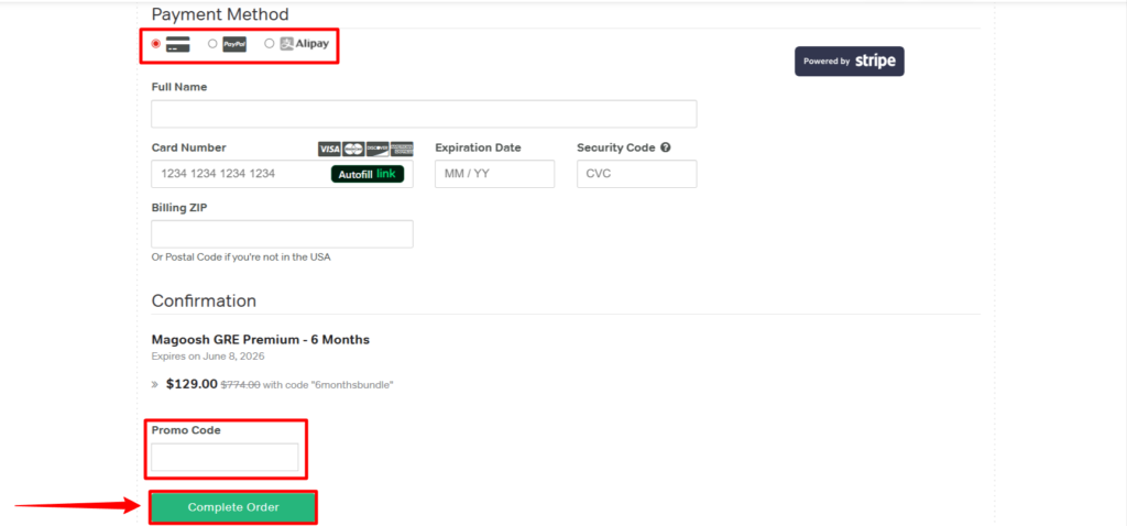 Magoosh Coupon Section